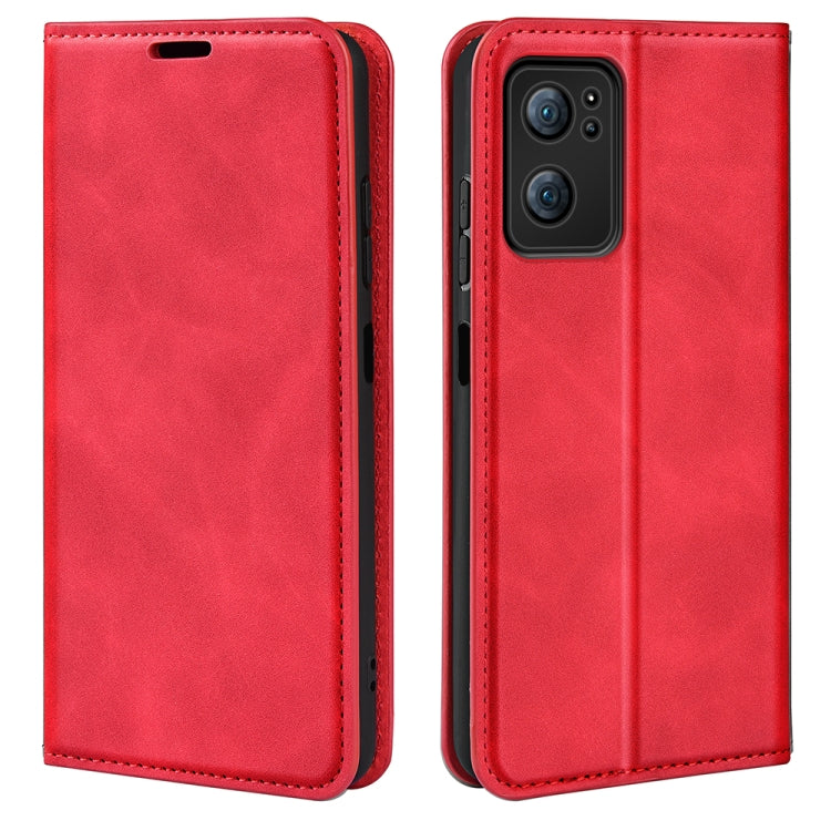 For OPPO Reno 7 5G Retro-skin Magnetic Suction Leather Phone Case