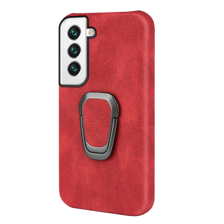 Ring Holder PU Phone Case For Samsung Galaxy S22+ 5G
