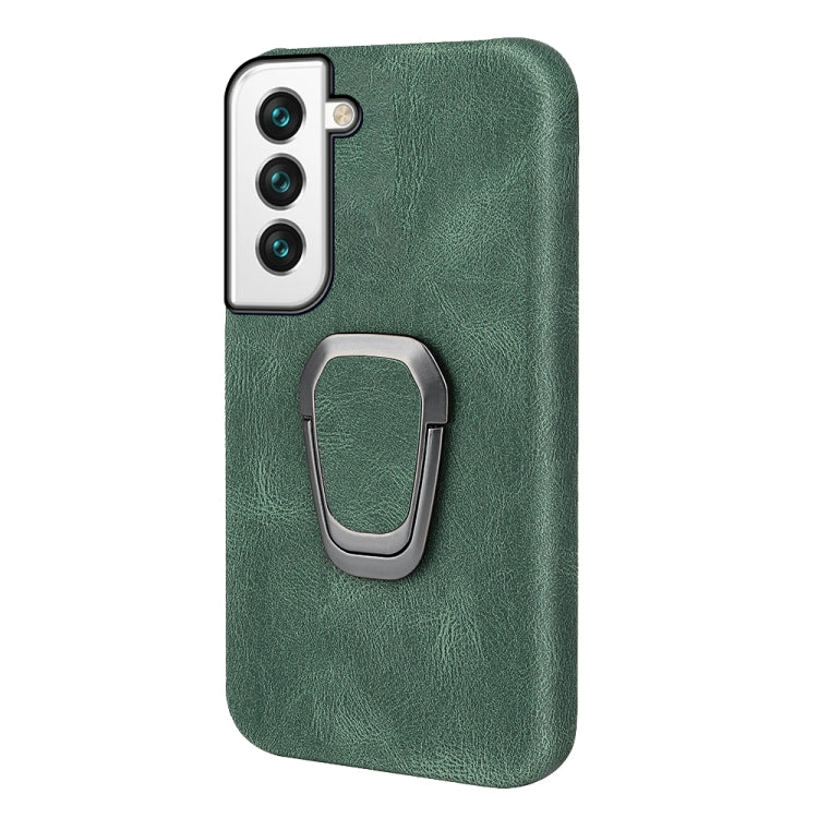 Ring Holder PU Phone Case For Samsung Galaxy S22+ 5G