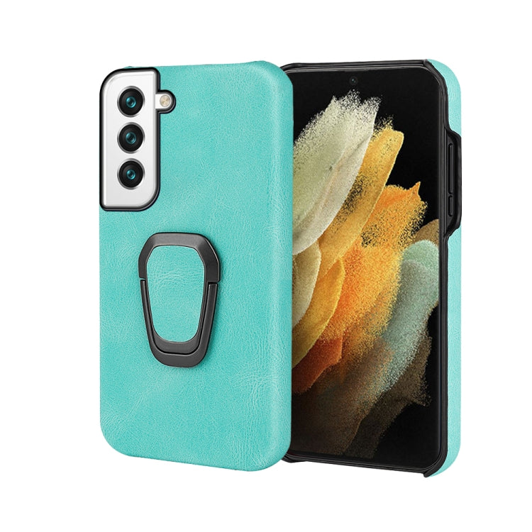 Ring Holder PU Phone Case For Samsung Galaxy S22+ 5G