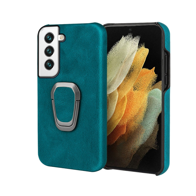 Ring Holder PU Phone Case For Samsung Galaxy S22+ 5G