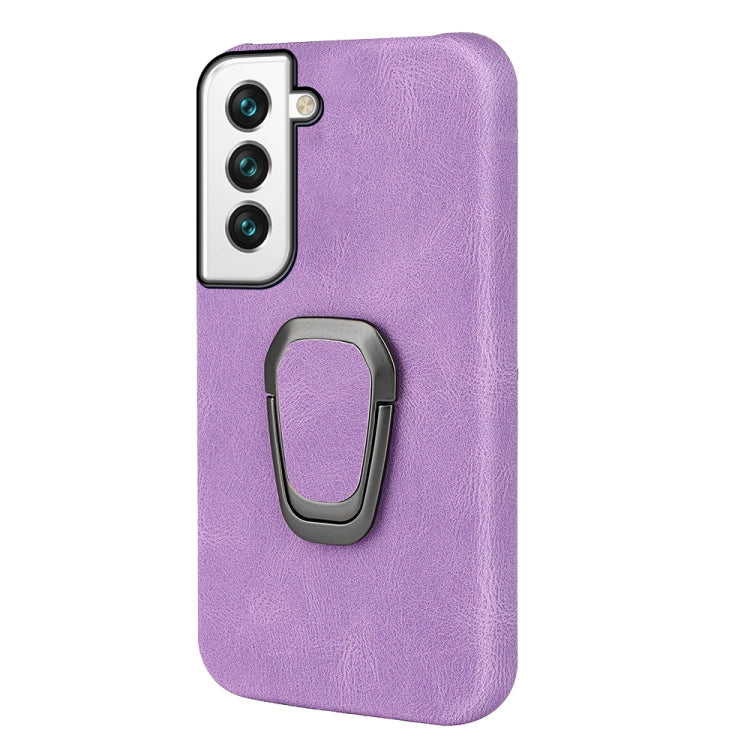 Ring Holder PU Phone Case For Samsung Galaxy S22+ 5G