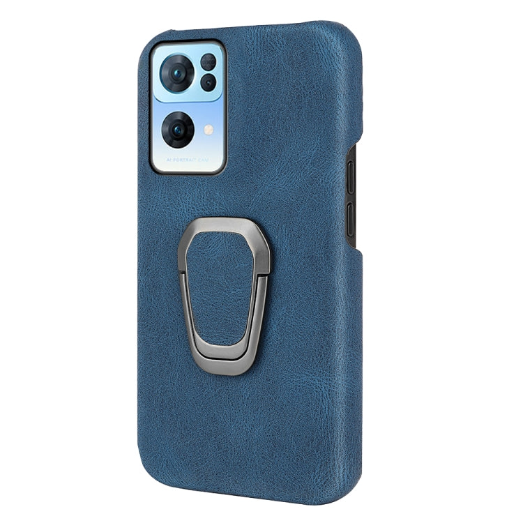 Ring Holder PU Phone Case For OPPO Reno7 Pro 5G