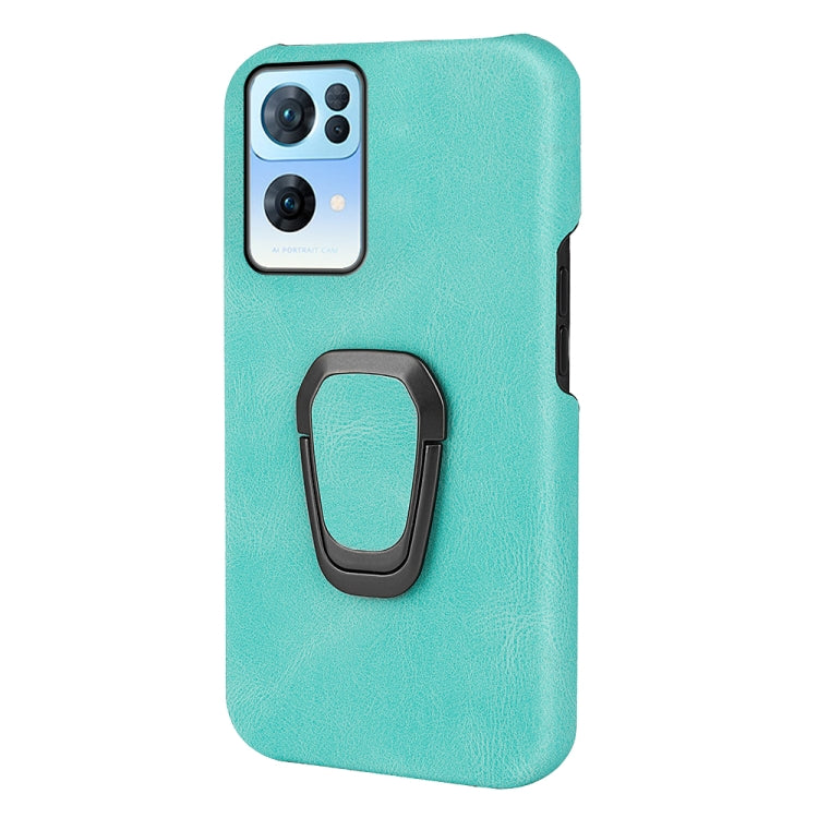 Ring Holder PU Phone Case For OPPO Reno7 Pro 5G