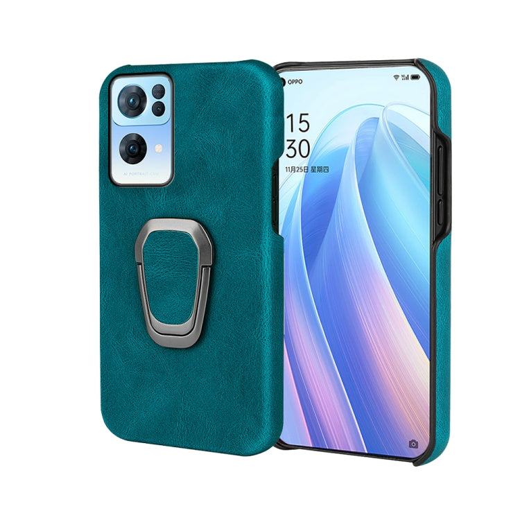 Ring Holder PU Phone Case For OPPO Reno7 Pro 5G