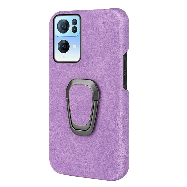 Ring Holder PU Phone Case For OPPO Reno7 Pro 5G