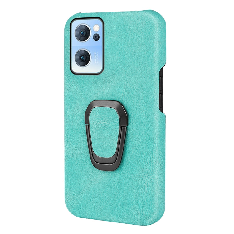 Ring Holder PU Phone Case For OPPO Reno7 5G