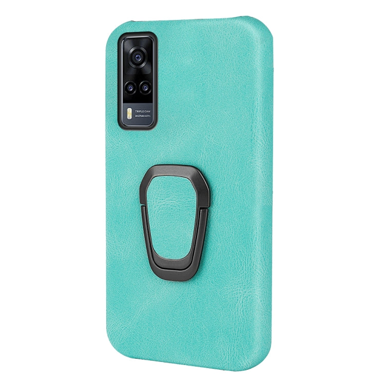 Ring Holder PU Phone Case For vivo Y31 / Y51 2020 Indian