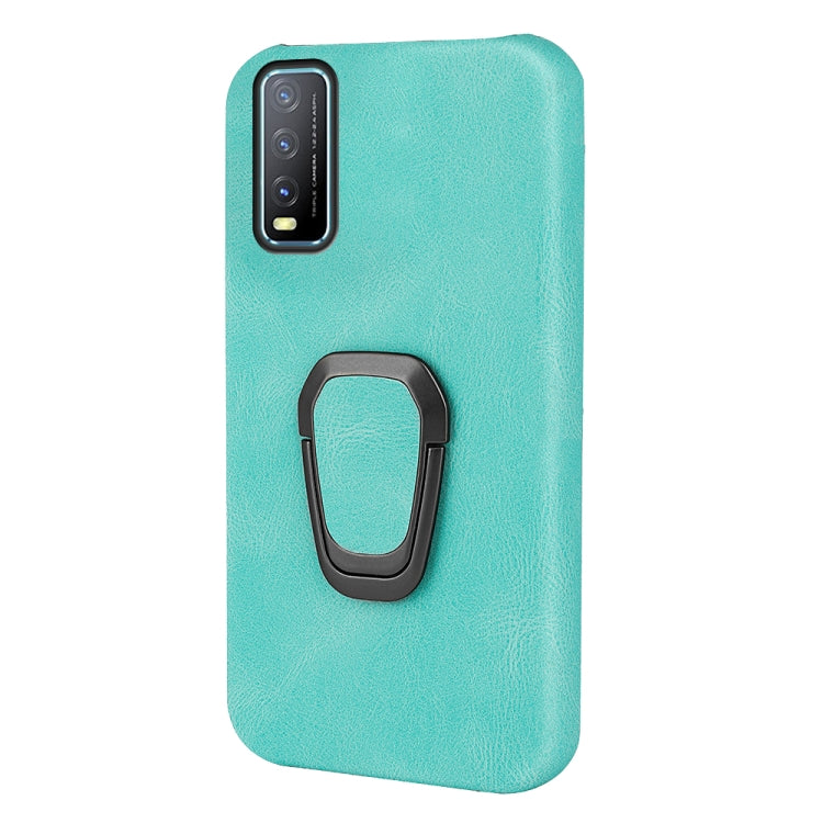 Ring Holder PU Phone Case For vivo Y12S 2021 / Y20 Indian / Y20i / Y20S / Y30