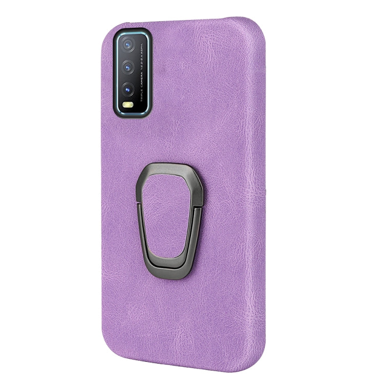 Ring Holder PU Phone Case For vivo Y12S 2021 / Y20 Indian / Y20i / Y20S / Y30