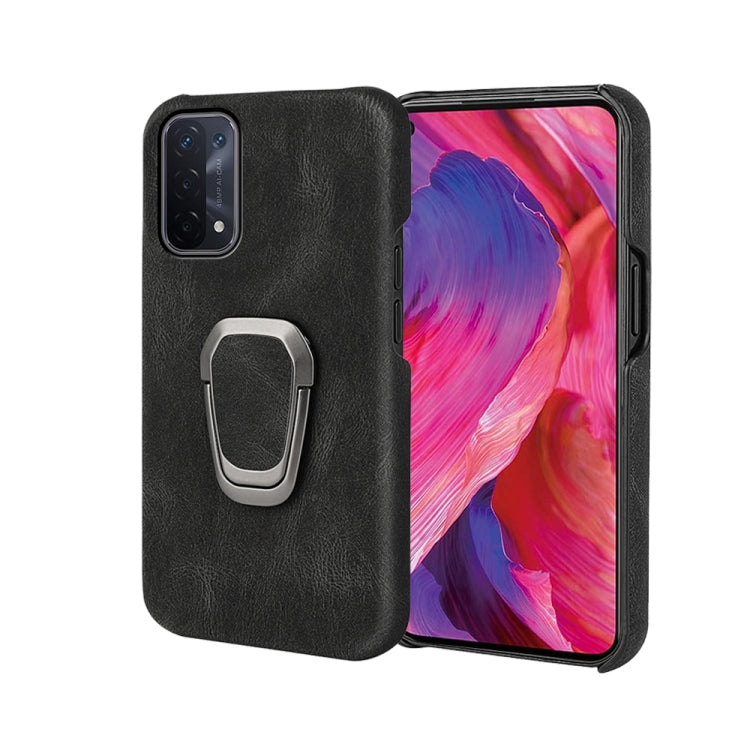 Ring Holder PU Phone Case For OPPO A54 5G / A93 5G / A74 5G