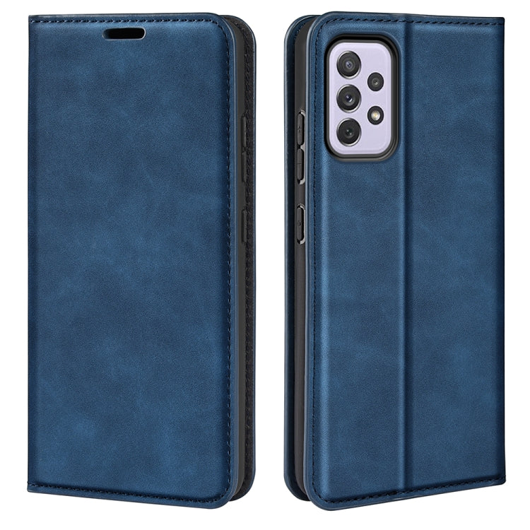 For Samsung Galaxy A73 5G Retro-skin Magnetic Suction Leather Case