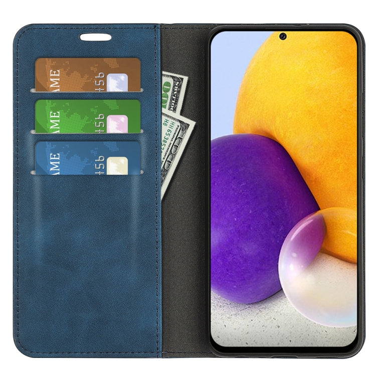 For Samsung Galaxy A73 5G Retro-skin Magnetic Suction Leather Case