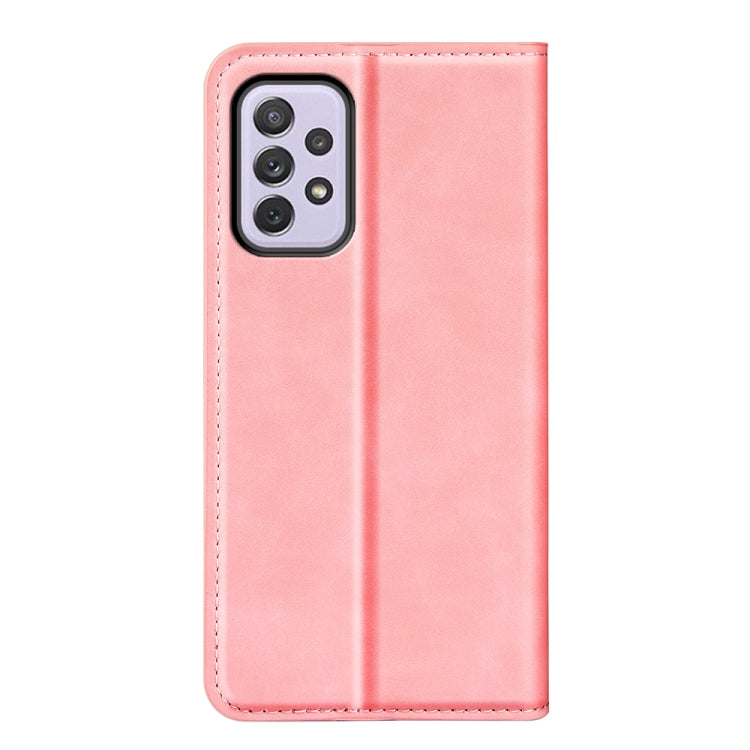 For Samsung Galaxy A73 5G Retro-skin Magnetic Suction Leather Case