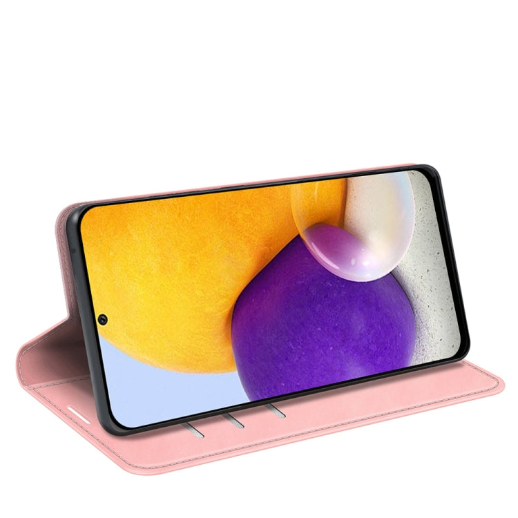 For Samsung Galaxy A73 5G Retro-skin Magnetic Suction Leather Case