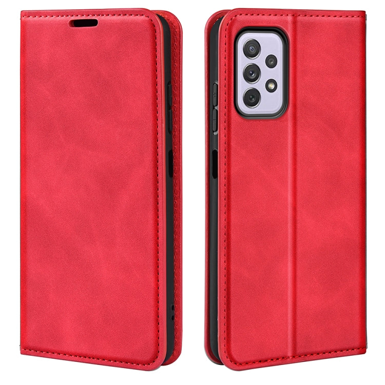 For Samsung Galaxy A73 5G Retro-skin Magnetic Suction Leather Case