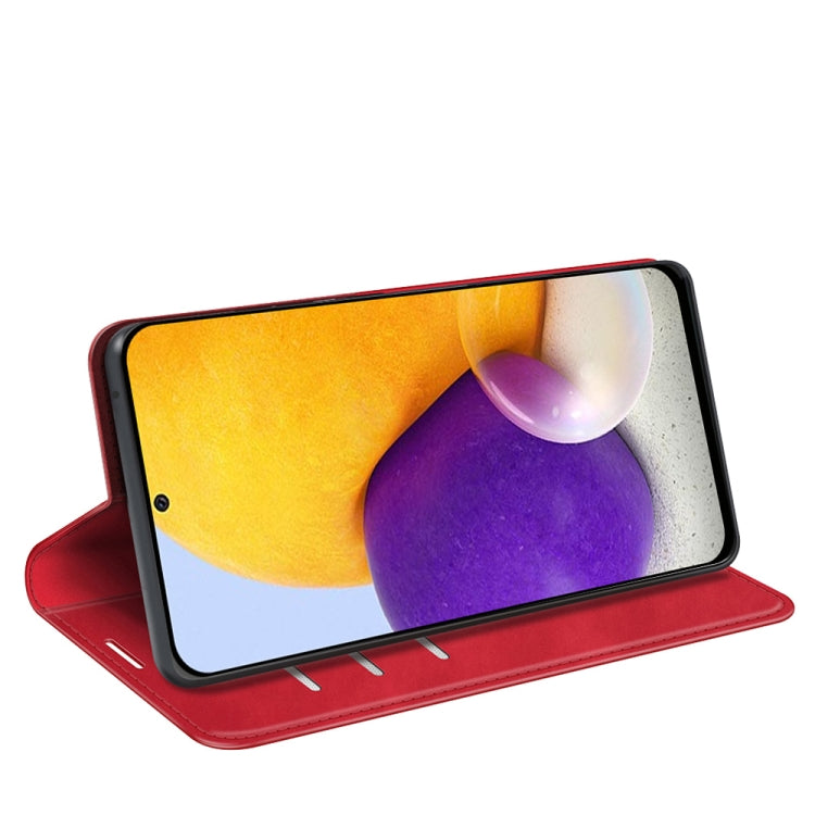 For Samsung Galaxy A73 5G Retro-skin Magnetic Suction Leather Case