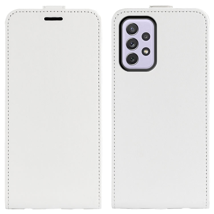 For Samsung Galaxy A73 5G R64 Texture Vertical Flip Leather Case