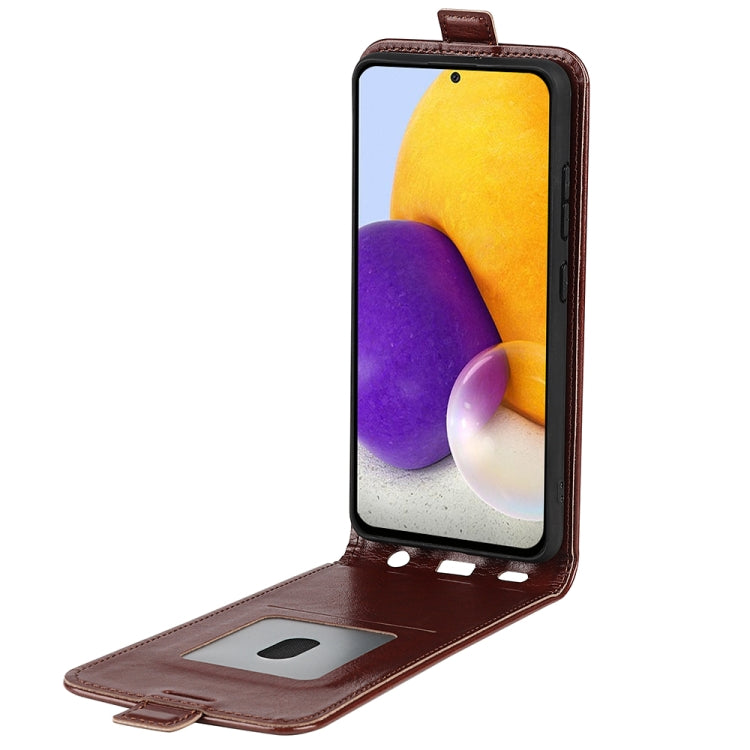 For Samsung Galaxy A73 5G R64 Texture Vertical Flip Leather Case