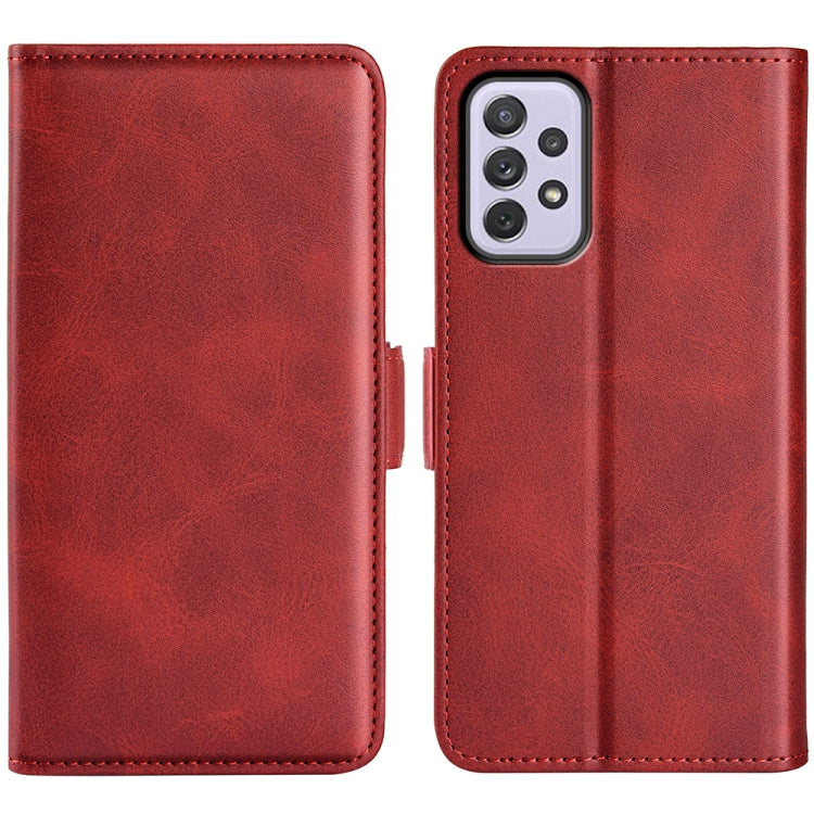 For Samsung Galaxy A73 5G Dual-side Magnetic Buckle Leather Case