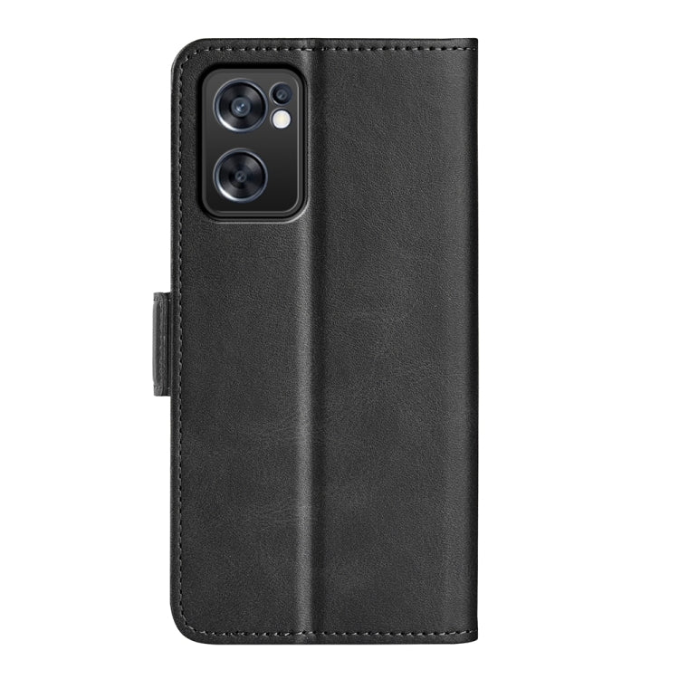 For OPPO Reno7 SE 5G Dual-side Magnetic Buckle Leather Case