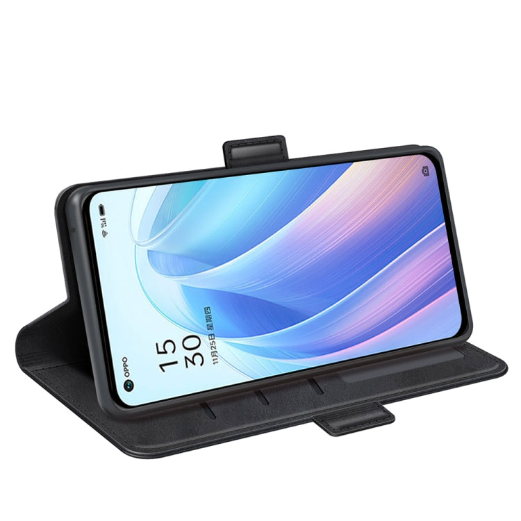 For OPPO Reno7 SE 5G Dual-side Magnetic Buckle Leather Case