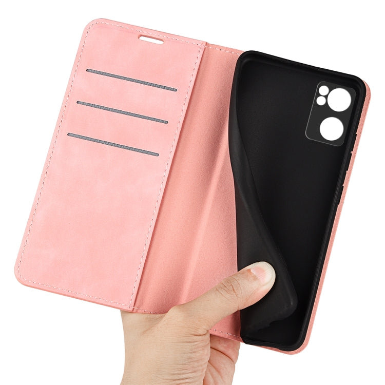 For OPPO Reno7 SE 5G Retro-skin Magnetic Suction Leather Case