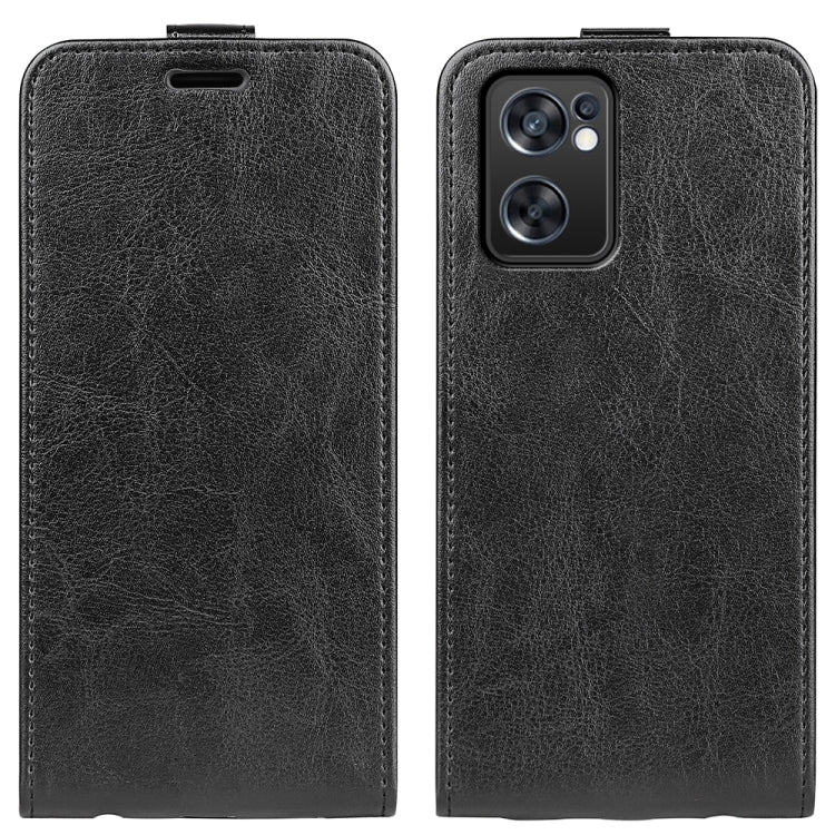For OPPO Reno7 SE 5G R64 Texture Vertical Flip Leather Case