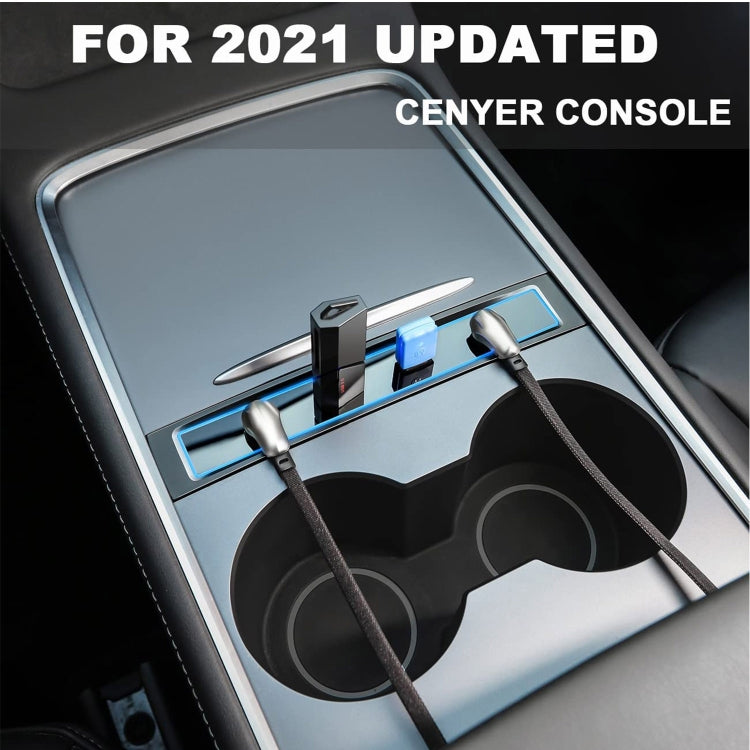 For Tesla 2021 Model Y Expansion Base USB C Multi-Port Hub Adapter Charger