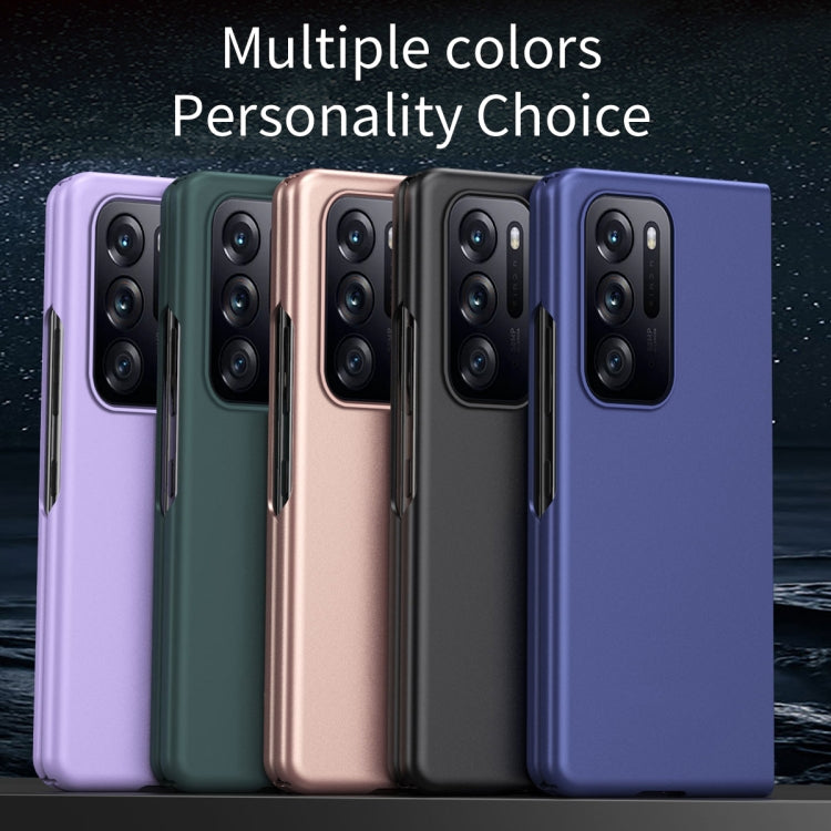 For OPPO Find N Folding Skin Scrub Plain Leather Phone Case