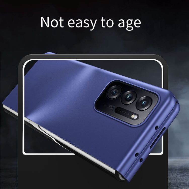 For OPPO Find N Folding Skin Scrub Plain Leather Phone Case