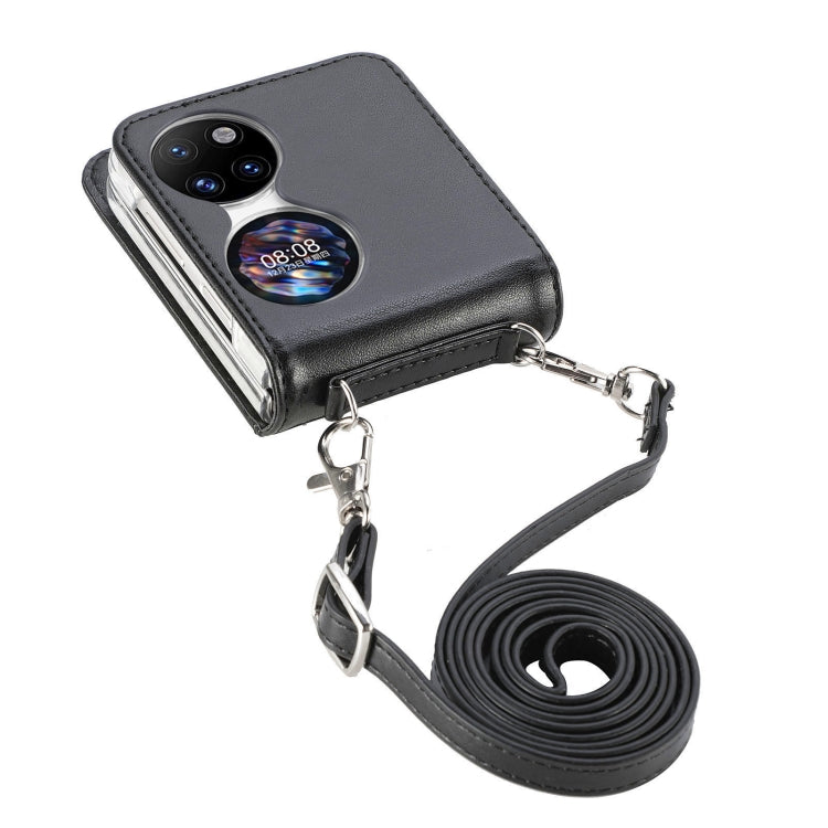 For Huawei  P50 Pocket Diagonal Embossed Card Folding Phone Case