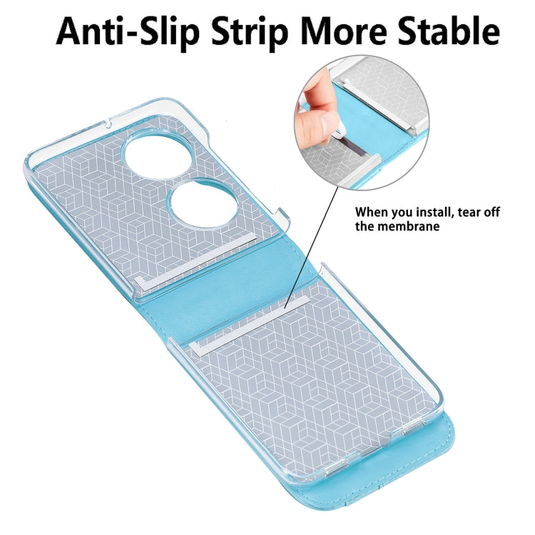 For Huawei  P50 Pocket Diagonal Embossed Card Folding Phone Case