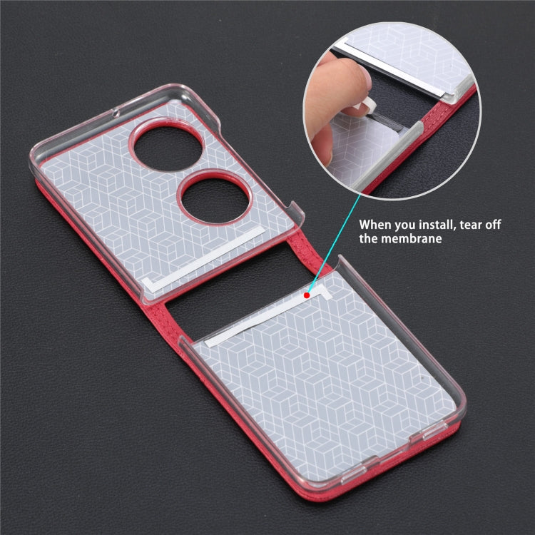 For Huawei P50 Pocket Litchi Pattern Card Folding Phone Case