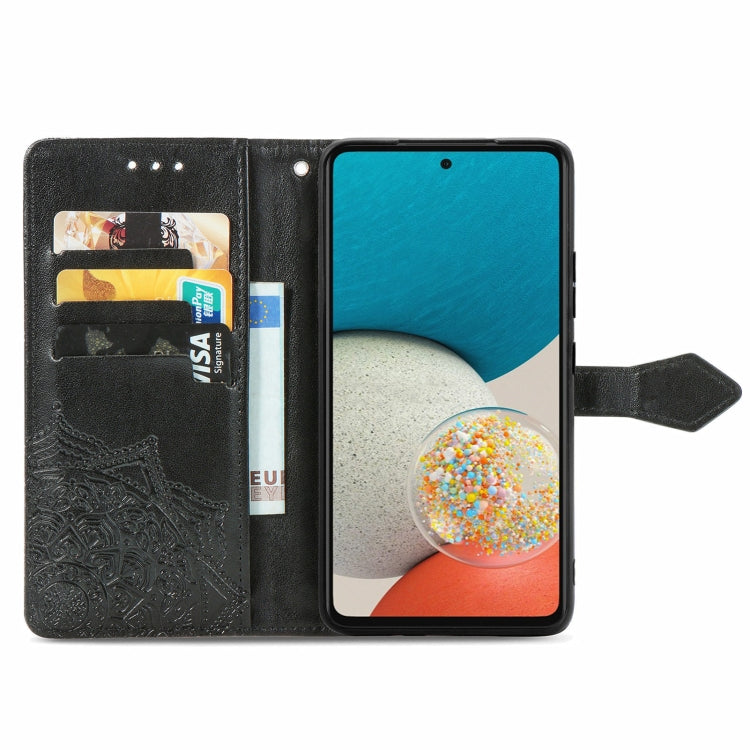 For Samsung Galaxy A53 5G Mandala Flower Embossed Flip Leather Phone Case