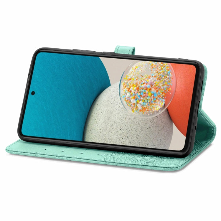For Samsung Galaxy A53 5G Mandala Flower Embossed Flip Leather Phone Case