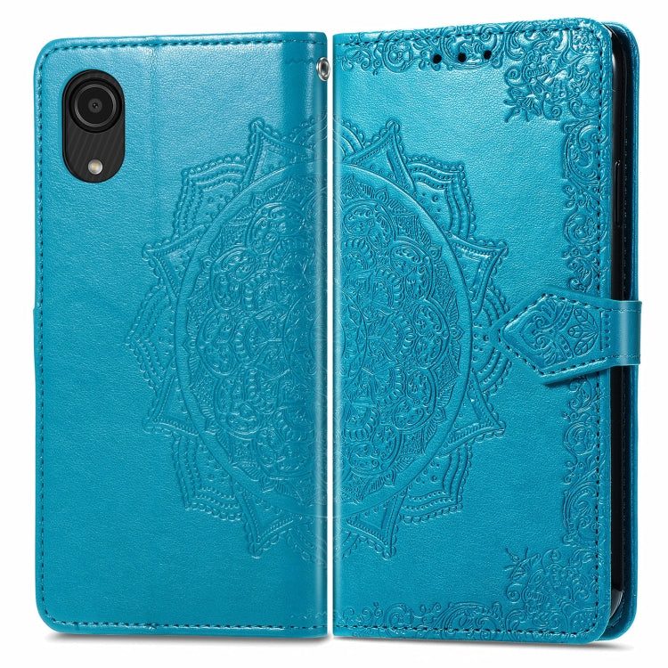 For Samsung Galaxy A03 Core Mandala Flower Embossed Flip Leather Phone Case