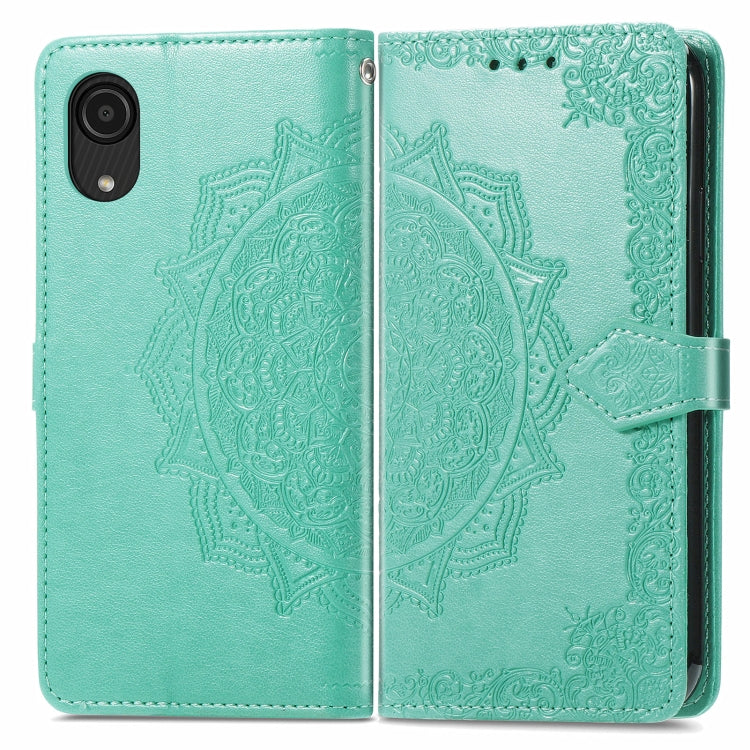 For Samsung Galaxy A03 Core Mandala Flower Embossed Flip Leather Phone Case
