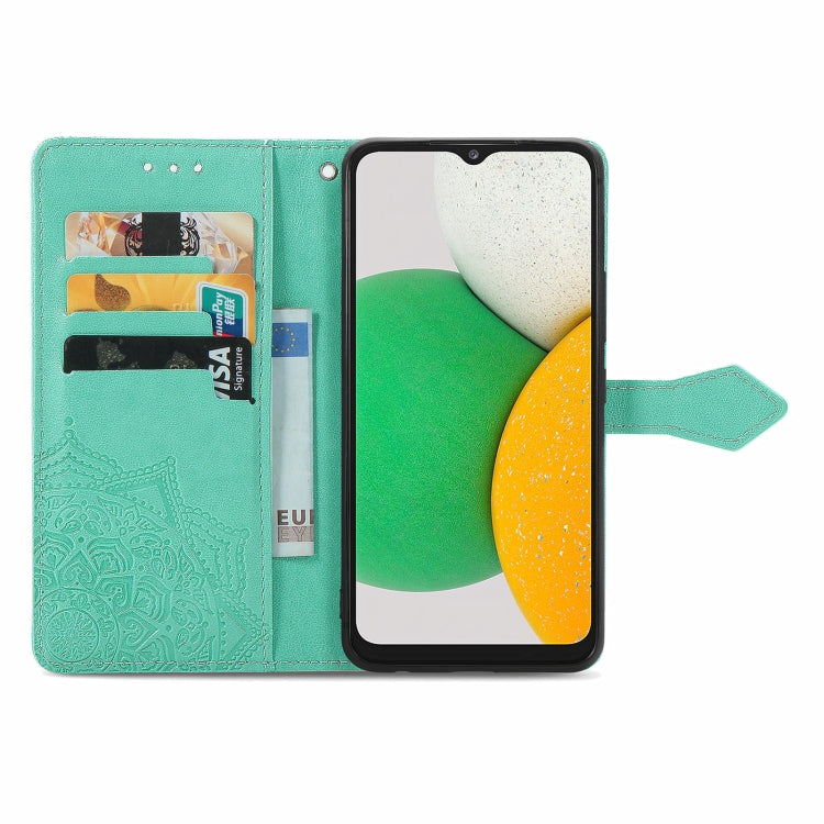 For Samsung Galaxy A03 Core Mandala Flower Embossed Flip Leather Phone Case