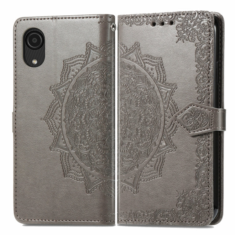 For Samsung Galaxy A03 Core Mandala Flower Embossed Flip Leather Phone Case