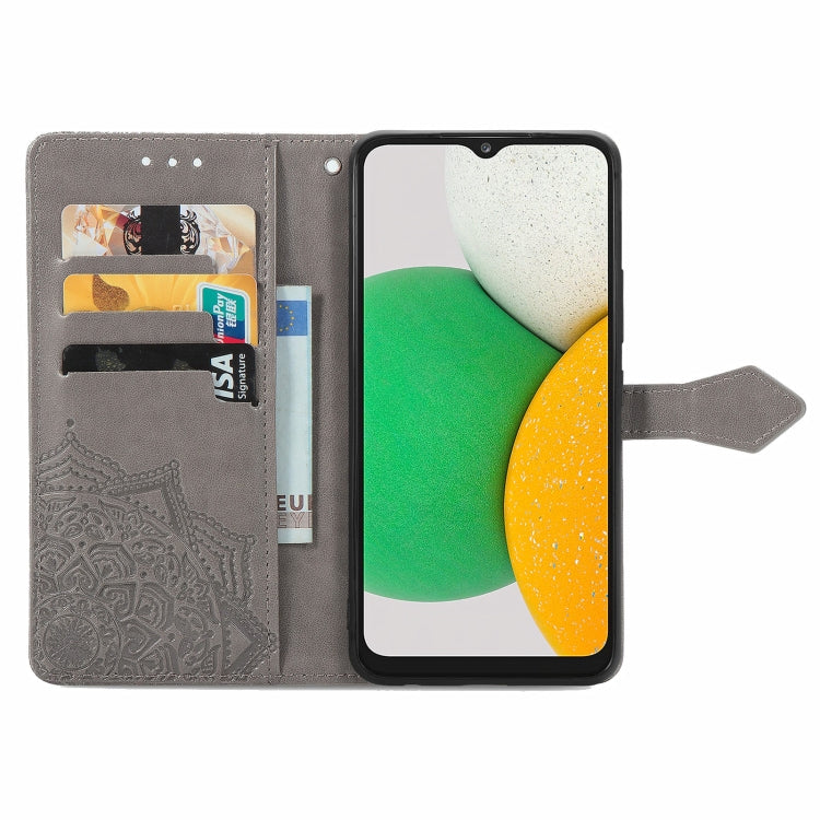 For Samsung Galaxy A03 Core Mandala Flower Embossed Flip Leather Phone Case