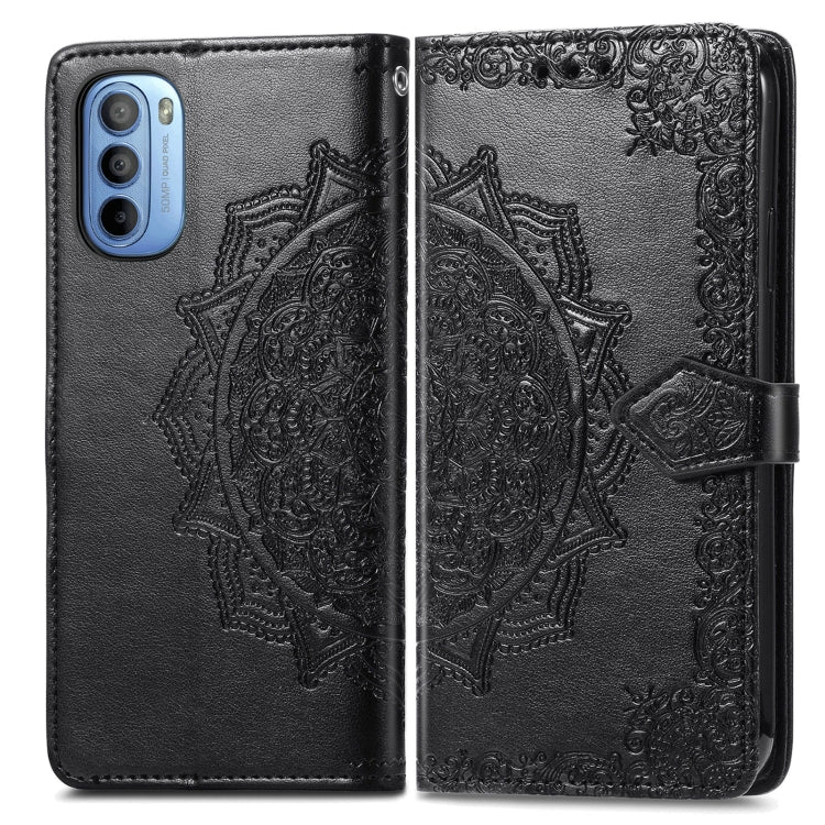For Motorola Moto G31 Mandala Flower Embossed Flip Leather Phone Case
