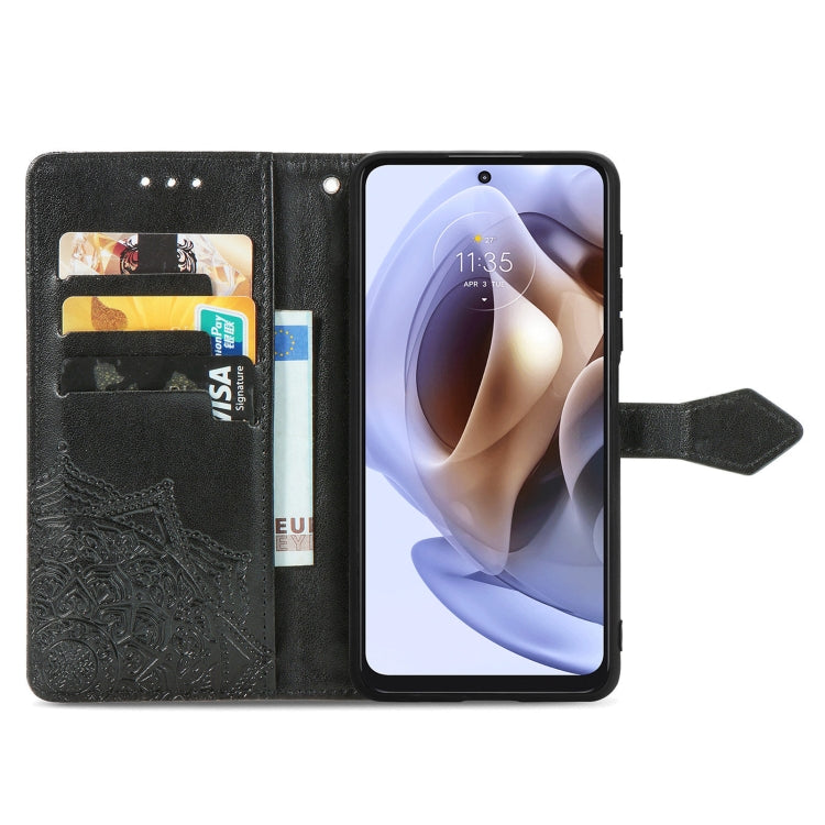 For Motorola Moto G31 Mandala Flower Embossed Flip Leather Phone Case