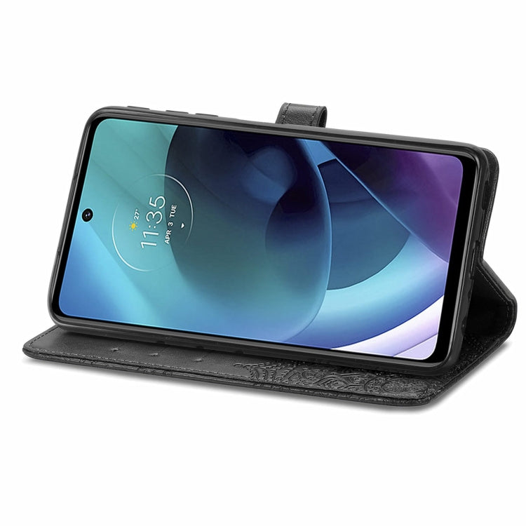 For Motorola Moto G51 Mandala Flower Embossed Flip Leather Phone Case