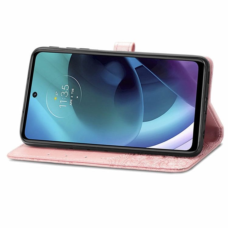 For Motorola Moto G51 Mandala Flower Embossed Flip Leather Phone Case