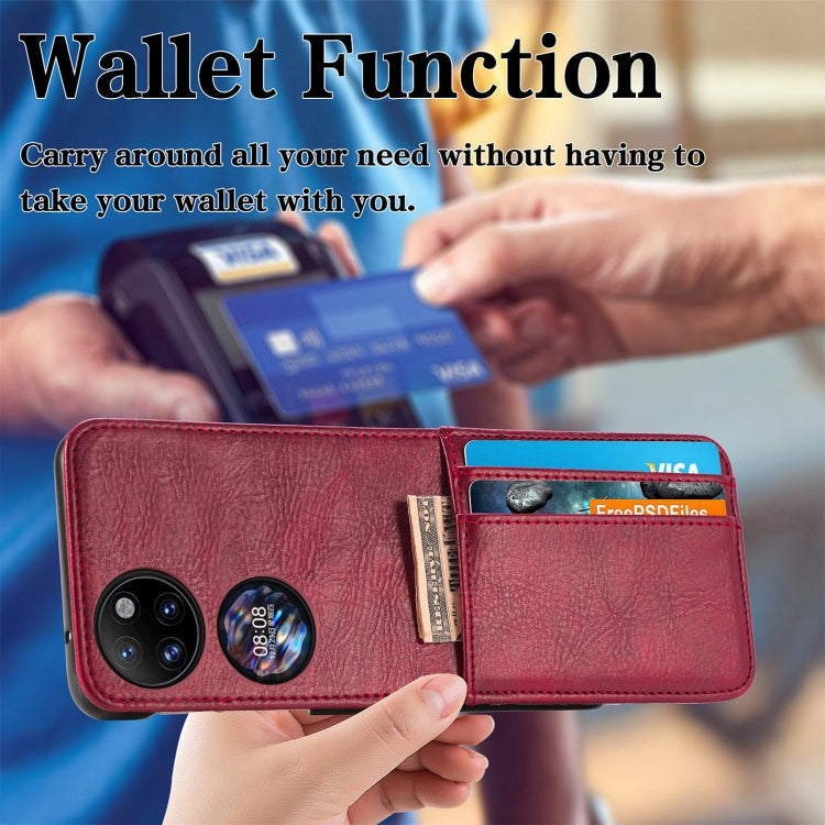 For Huawei P50 Pocket Wallet Card Folding Phone Case