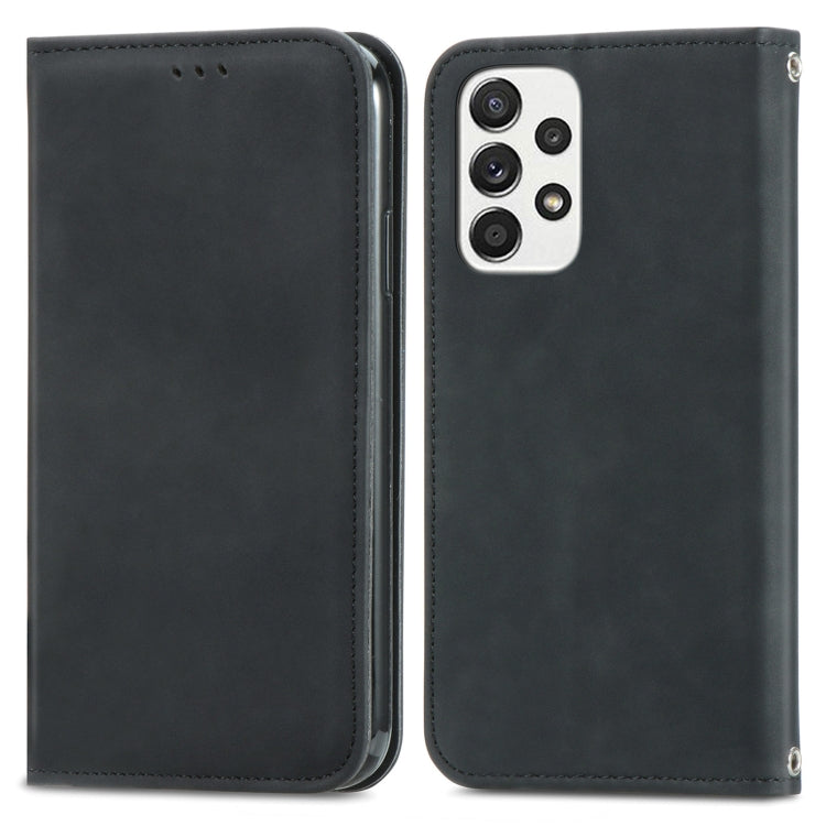 For Samsung Galaxy A53 5G Retro Skin Feel Magnetic Leather Phone Case