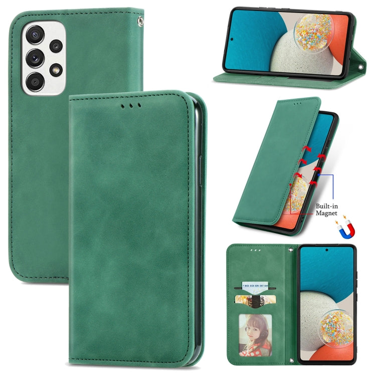 For Samsung Galaxy A53 5G Retro Skin Feel Magnetic Leather Phone Case