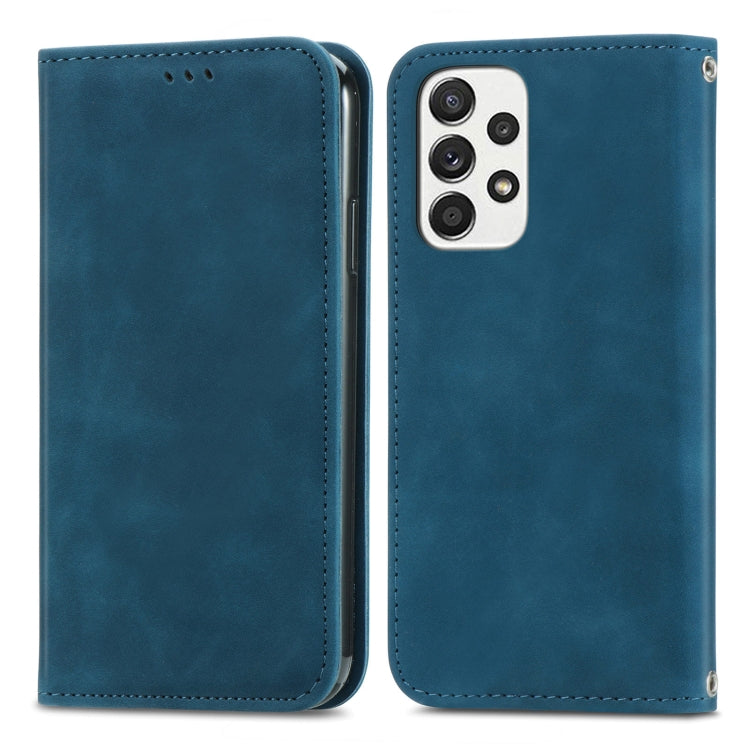 For Samsung Galaxy A53 5G Retro Skin Feel Magnetic Leather Phone Case