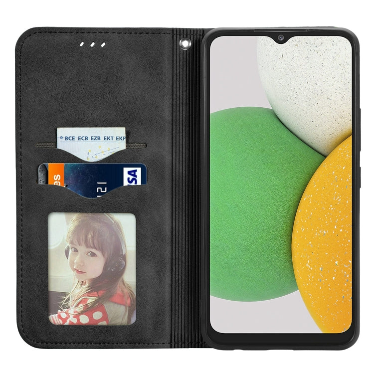 For Samsung Galaxy A03 Core Retro Skin Feel Magnetic Leather Phone Case